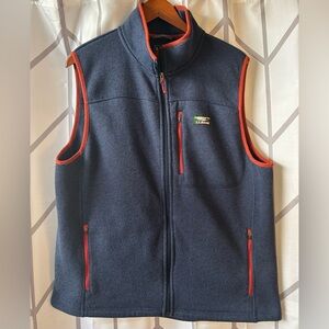 L.L. Bean Dark Blue Vest with Red Trim